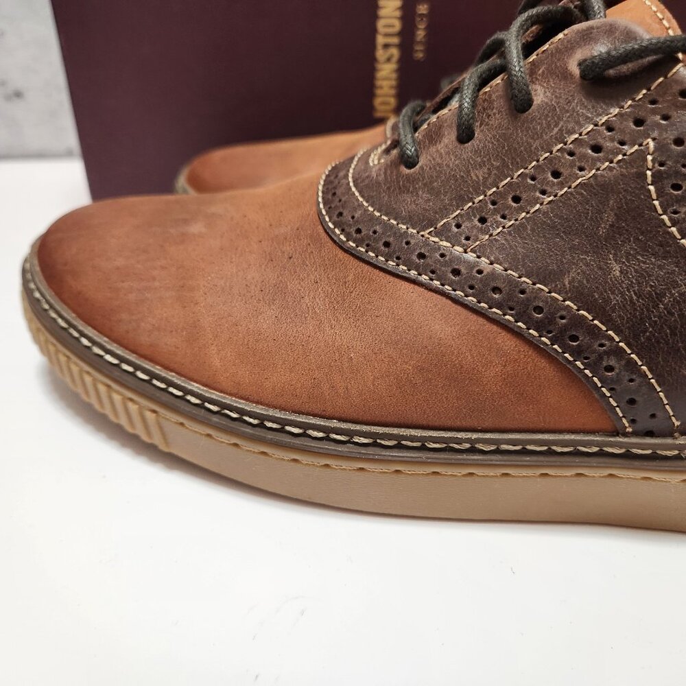 Johnston and Murphy Wallace Saddle Shoes Men's 9 M Chestnut Oiled Leather - Picture 2 of 16